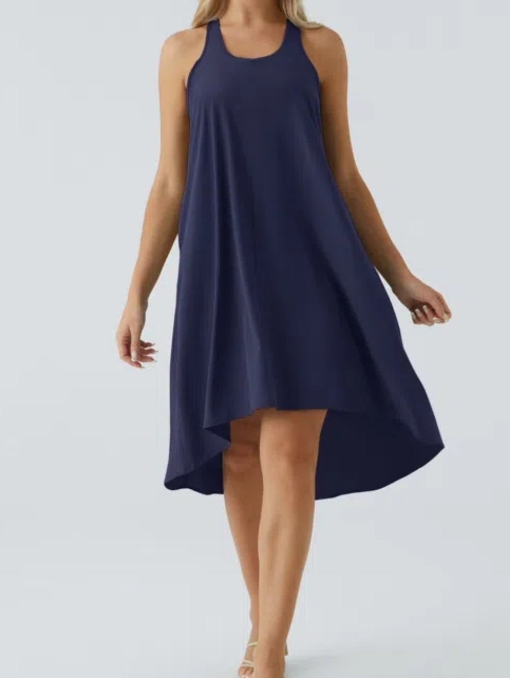 HALARA Breezeful™ Backless Racerback Side Pocket High Low Flowy Midi - Picture 3 of 6